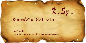 Konrád Szilvia névjegykártya