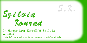 szilvia konrad business card